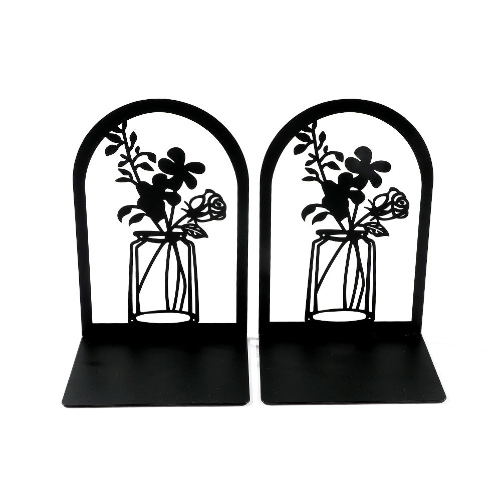 Decorative Floral Metal Bookends
