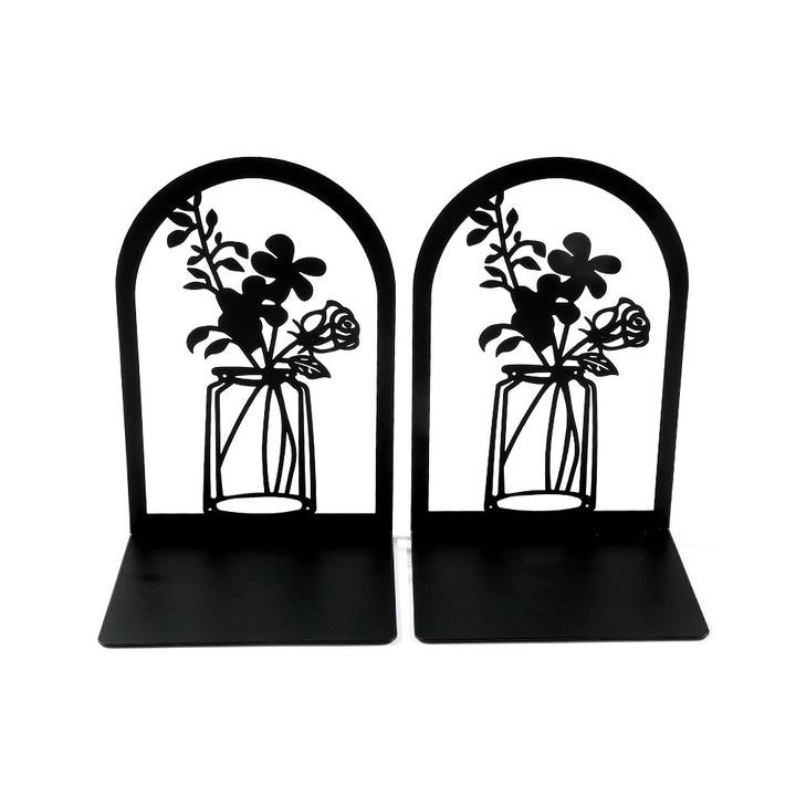 Decorative Floral Metal Bookends