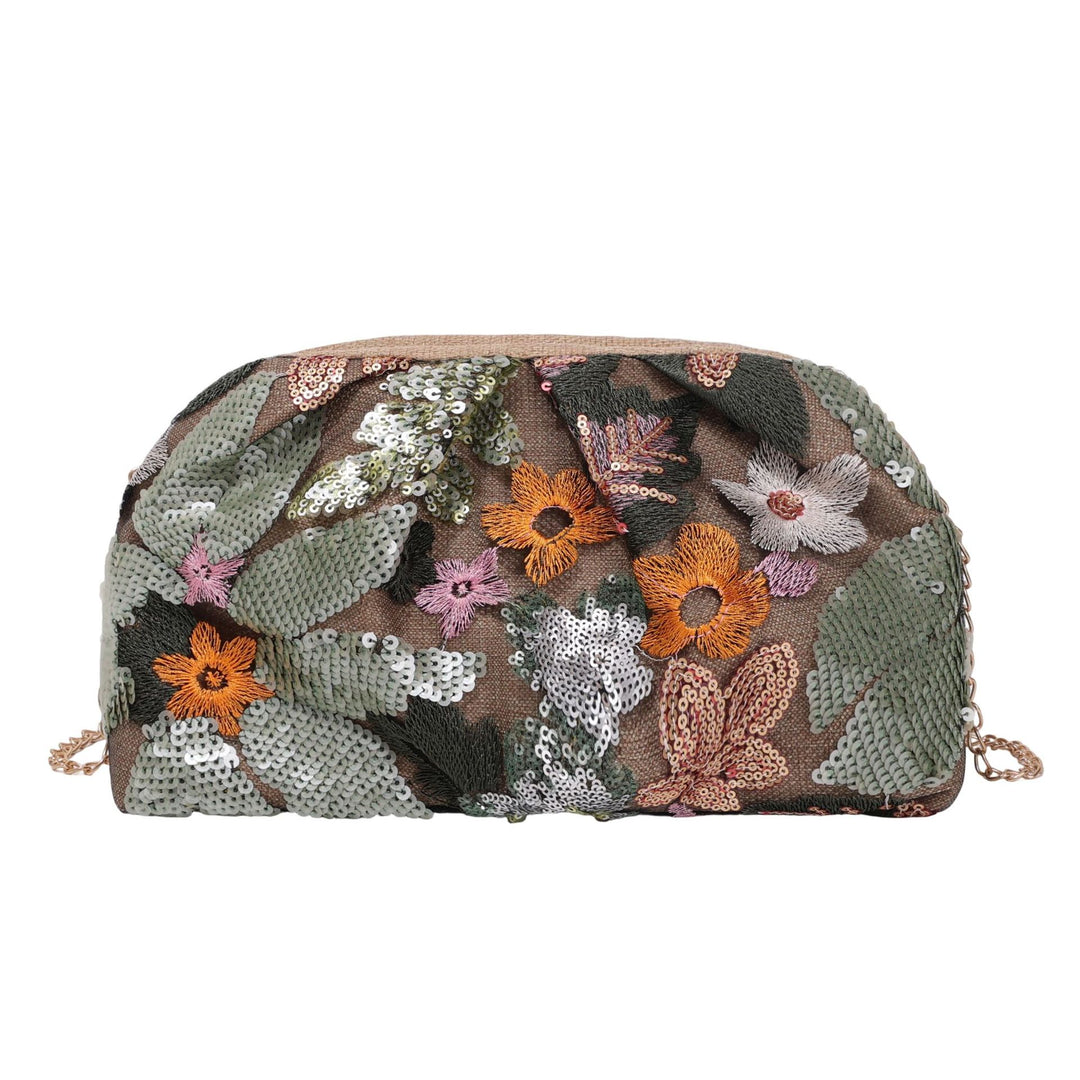 WoElegant Floral Sequin Clutch Bag Kalsten
