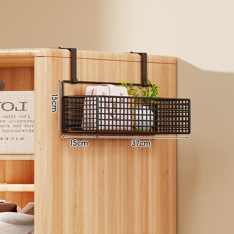 Over-the-Door Multi-Tier Metal Grid Hanging Storage Organizer