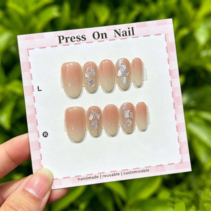 Artistic Press-On Nail Set with Floral and Graphic Designs