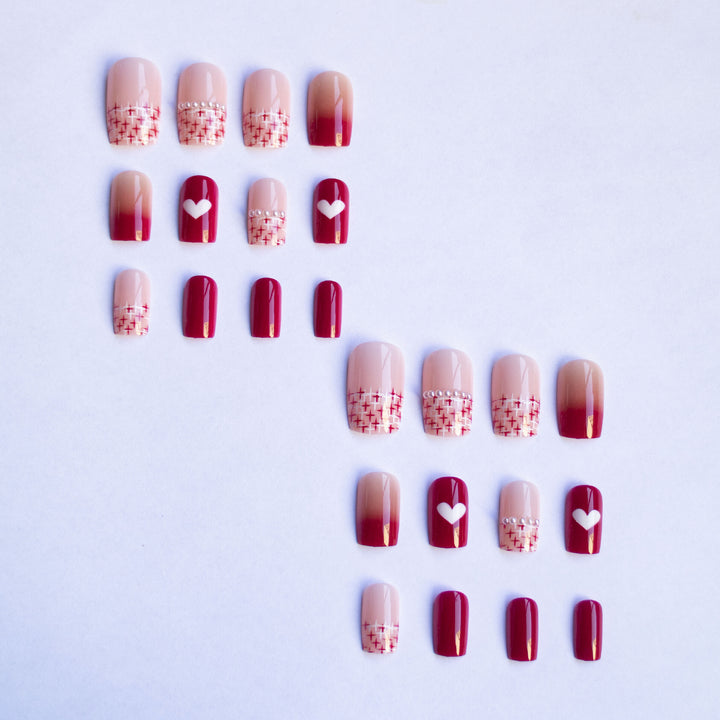 Stylish Heart and Ombre Nail Art Set
