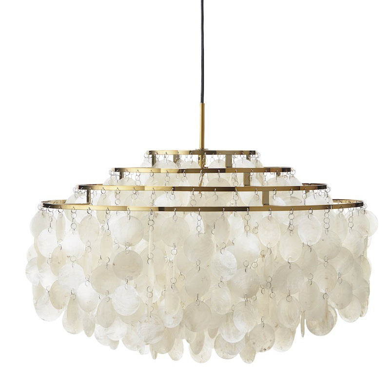 Shell-Inspired Pendant Chandelier