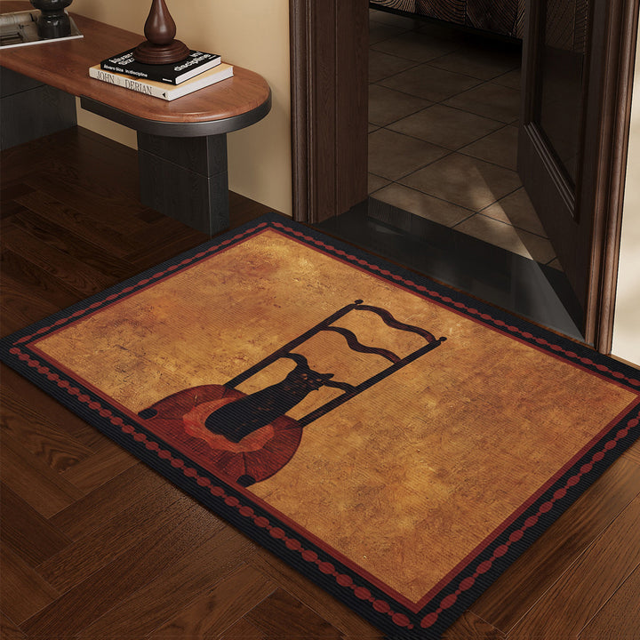 Artistic Floral Patterned Floor Mat Kalsten