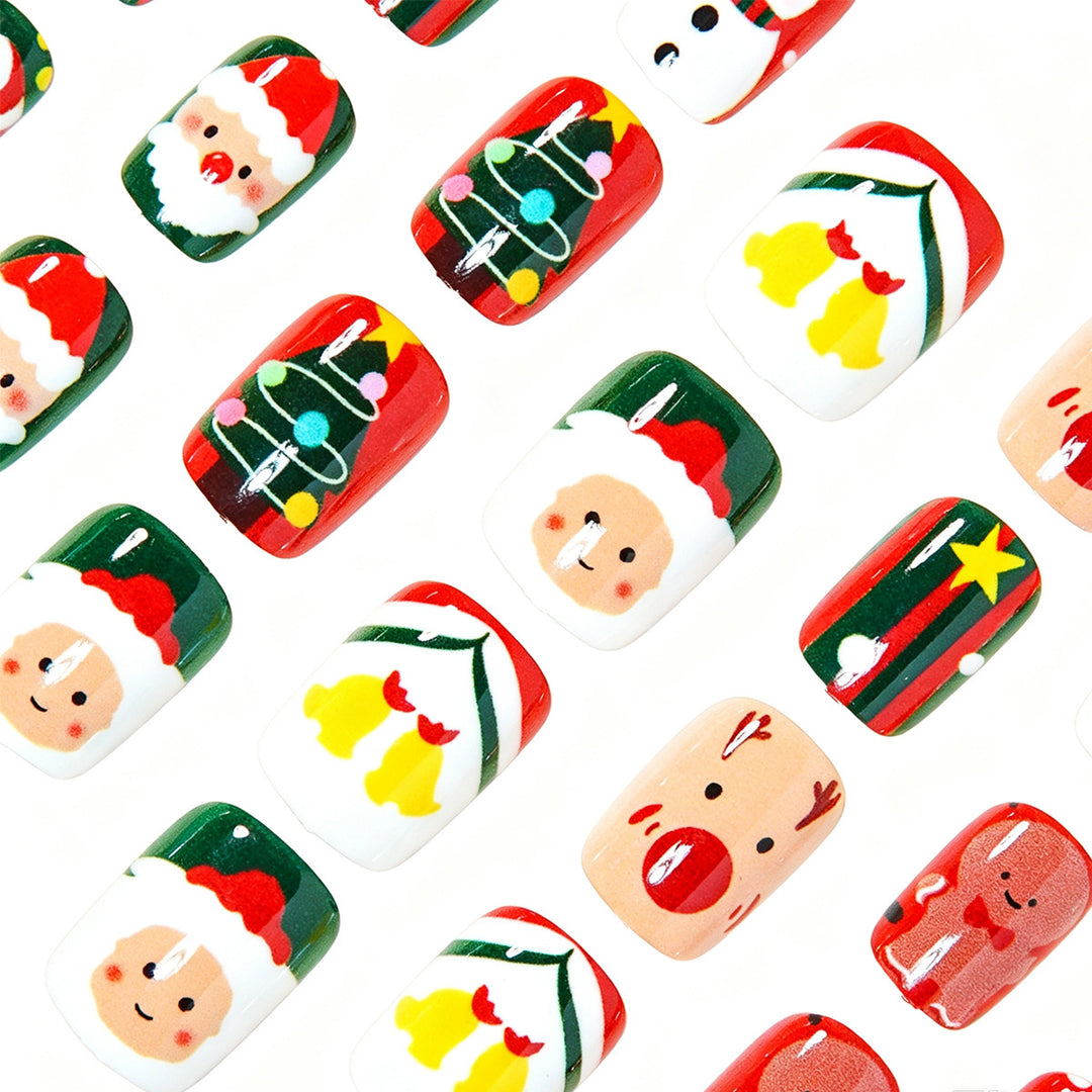 Festive Holiday-Themed Press-On Nail Art Kalsten