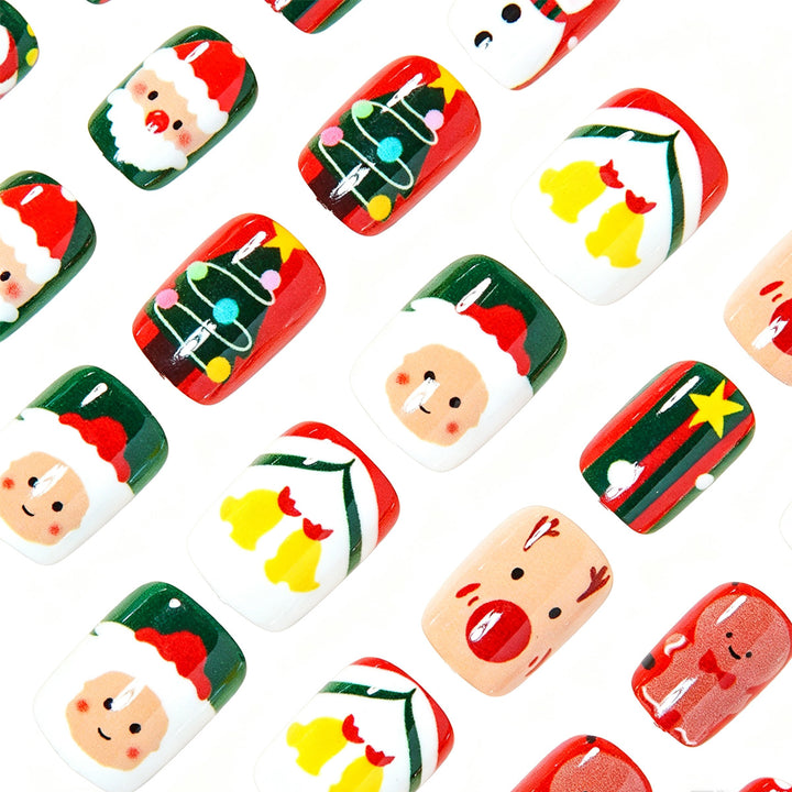Festive Holiday-Themed Press-On Nail Art Kalsten