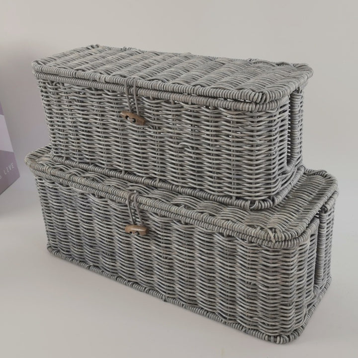 Handcrafted Wicker Storage Bins Kalsten