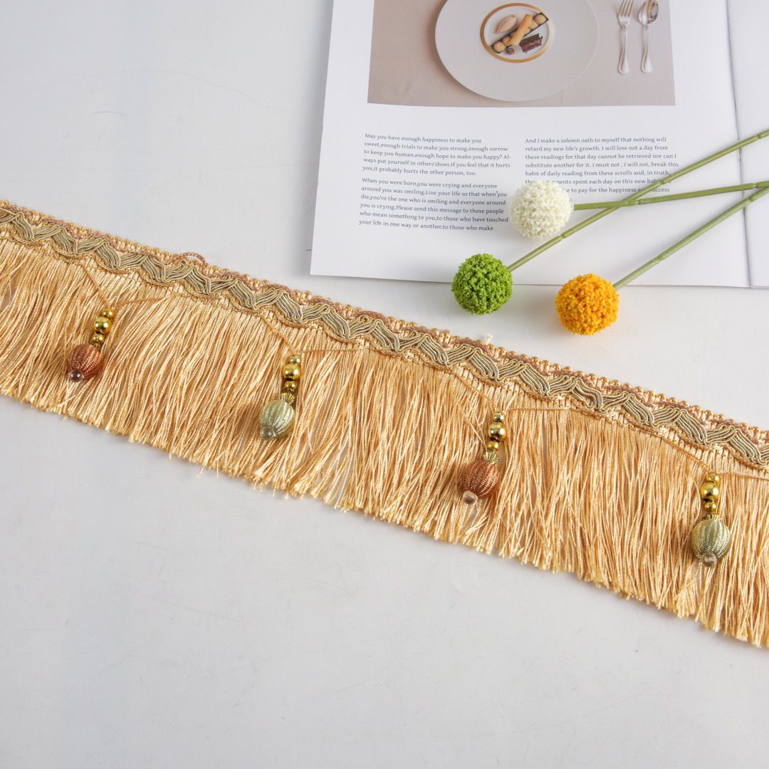 Luxury Fringe Braid with Bead Trim Kalsten