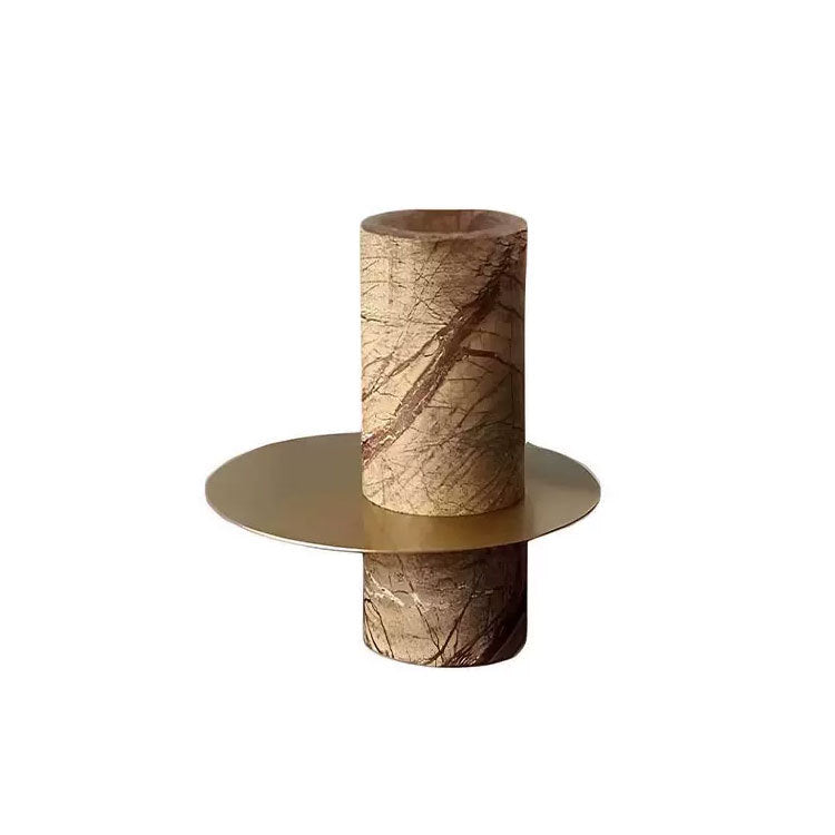 Decorative Marble and Metal Centerpiece