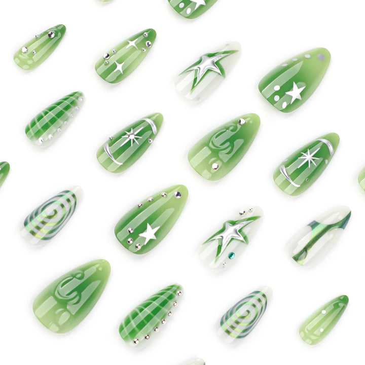 Artificial nails with modern geometric designs Kalsten