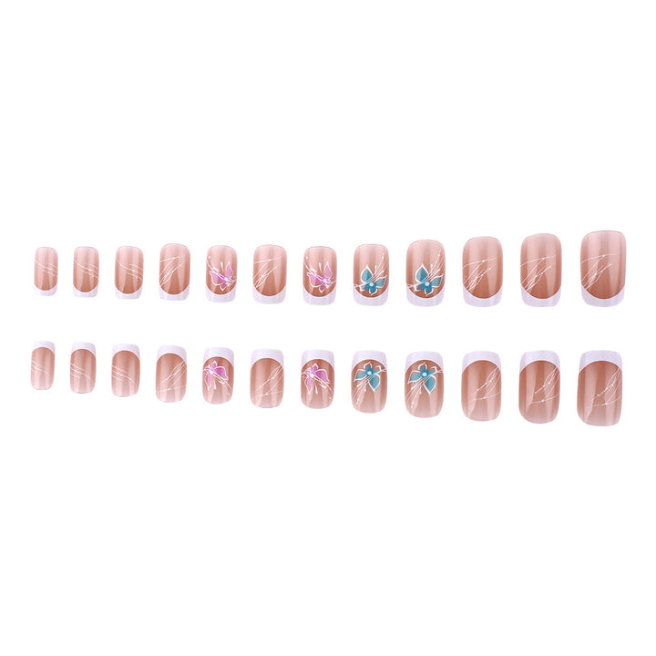 Floral Accent Press-On Nail Art Kalsten