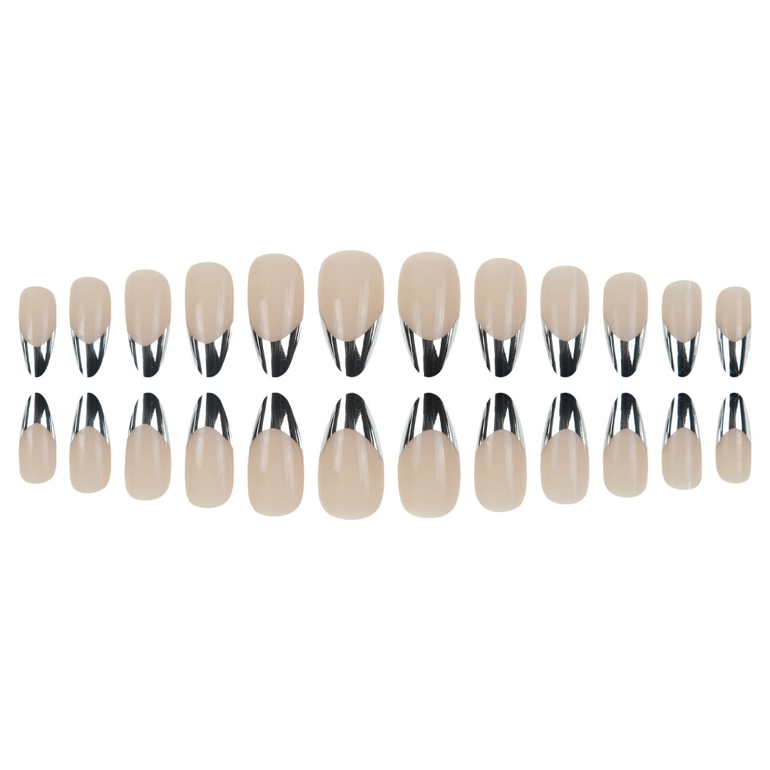 Long Stiletto Metallic Tip Press-On Nails Kalsten