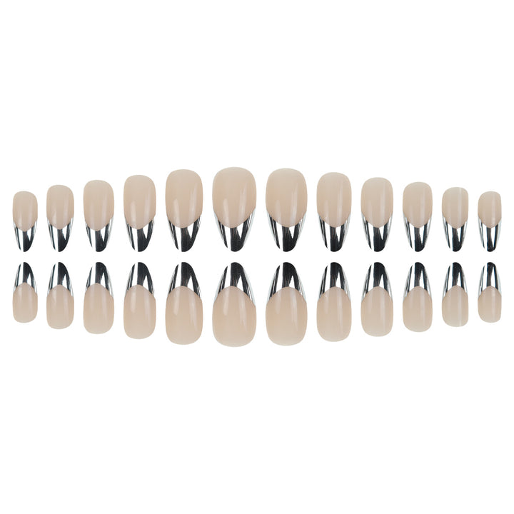 Long Stiletto Metallic Tip Press-On Nails Kalsten