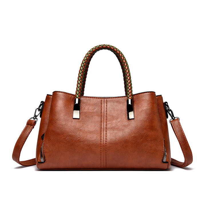 Elegant Braided Handle Handbag Kalsten