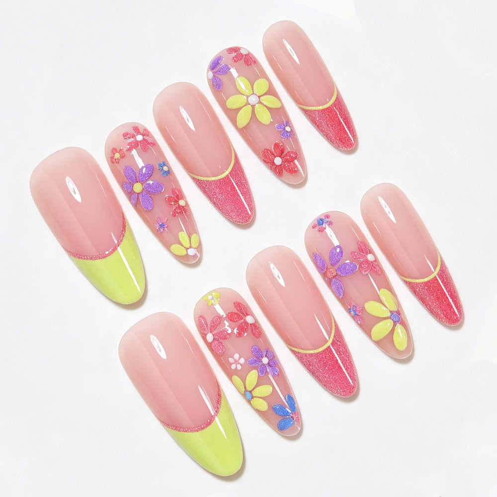 Floral Design Gel Nail Art Tips Kalsten