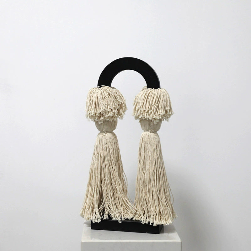 Modern Decorative Macrame Sculpture