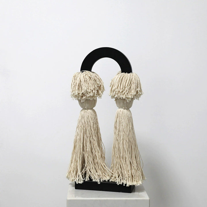 Modern Decorative Macrame Sculpture