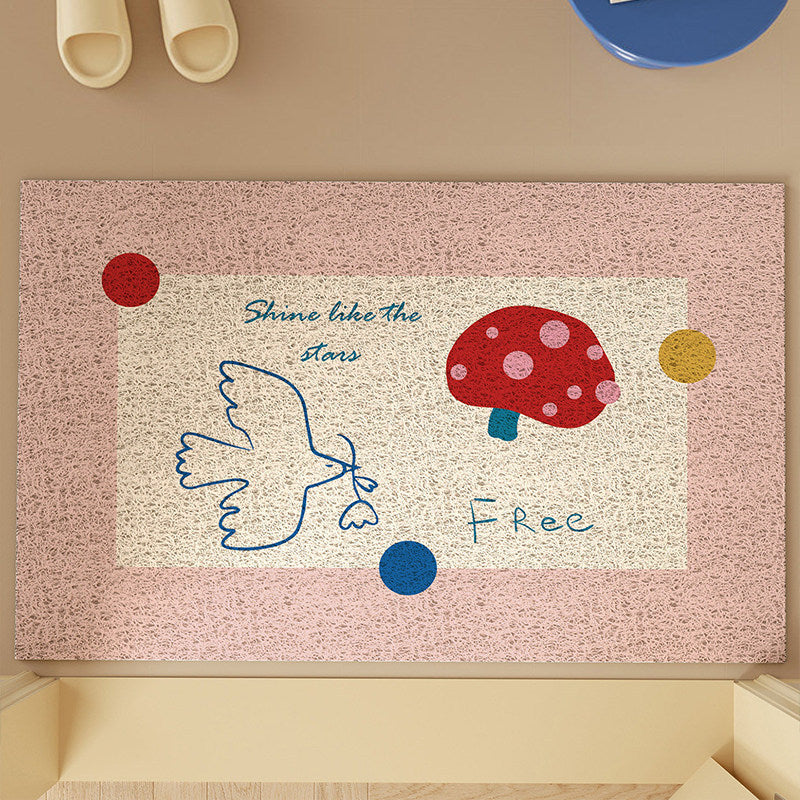 Decorative Apple Themed Floor Mat for Home