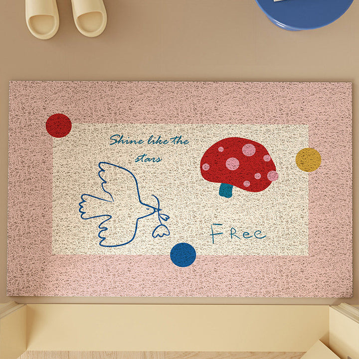 Decorative Apple Themed Floor Mat for Home