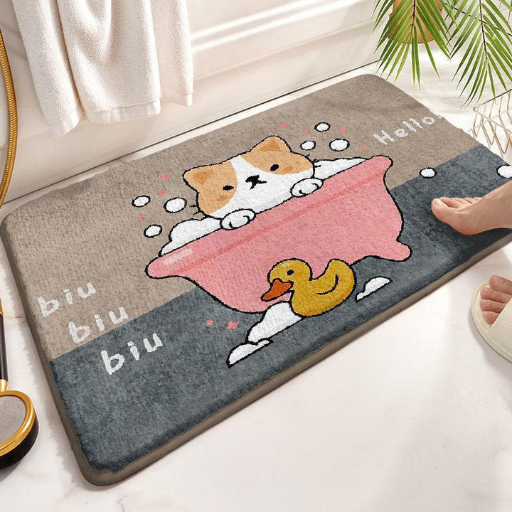 Coastal Waves Shaped Bath Mat