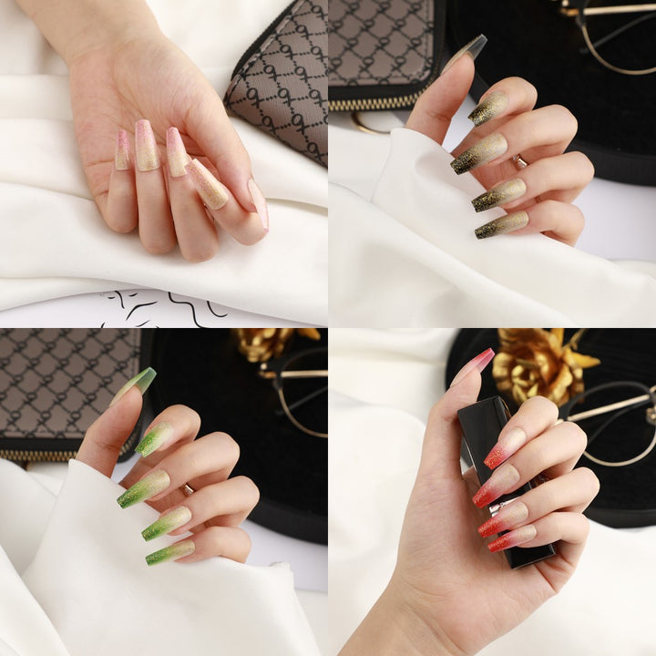 Nails with Glitter Effect Kalsten