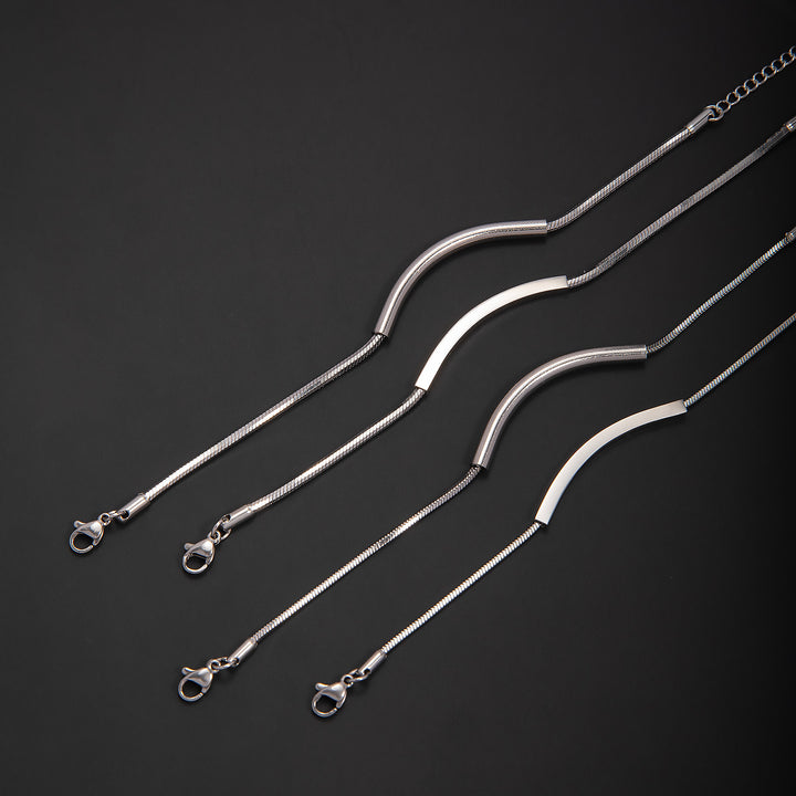 Elegant Minimalist Silver Chain Bracelet Kalsten