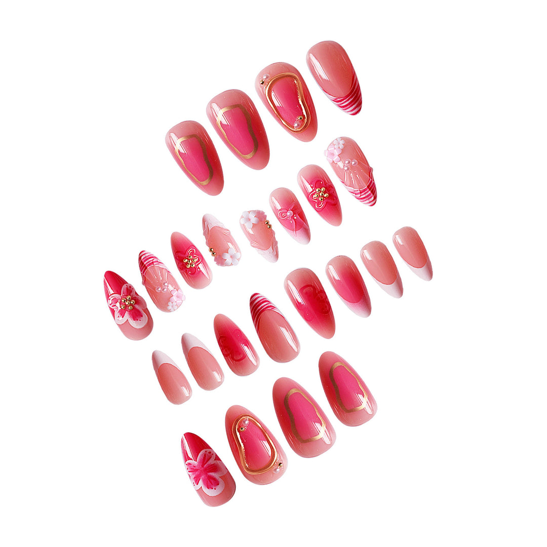 Artistic Floral Detail Press-On Nails Kalsten