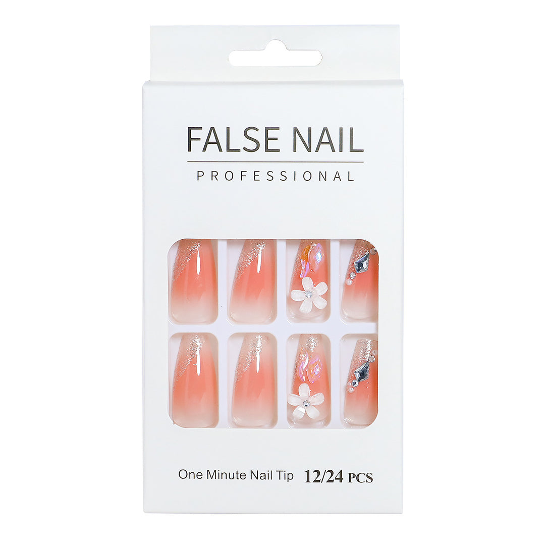 Decorative Press-On Nail Set with 3D Accents Kalsten