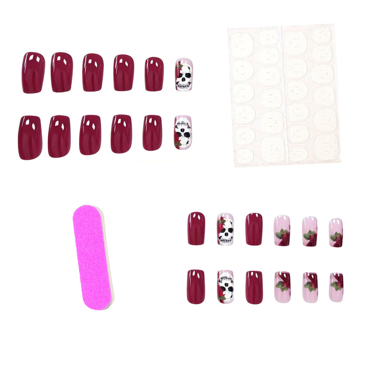 Artistic Skull Nail Art Design Kalsten