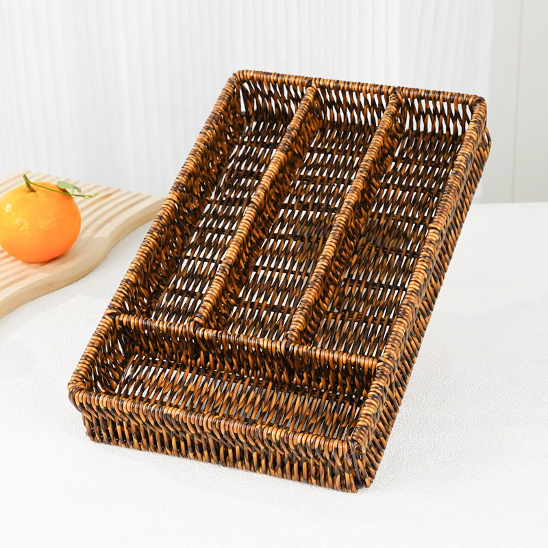 Woven Cutlery Organizer Tray Kalsten
