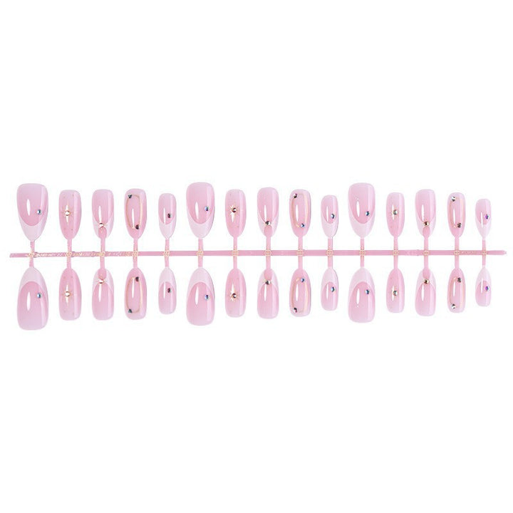 Artificial nail set with elegant lace design and glamorous accents Kalsten