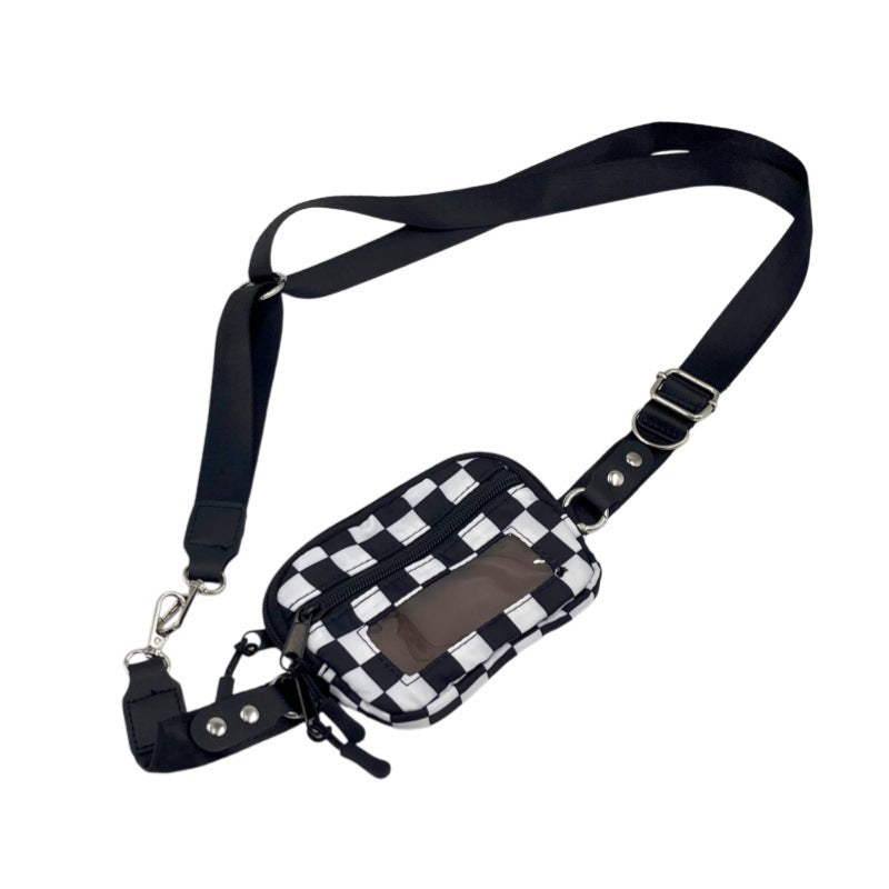 Compact shoulder bag with transparent card pocket Kalsten