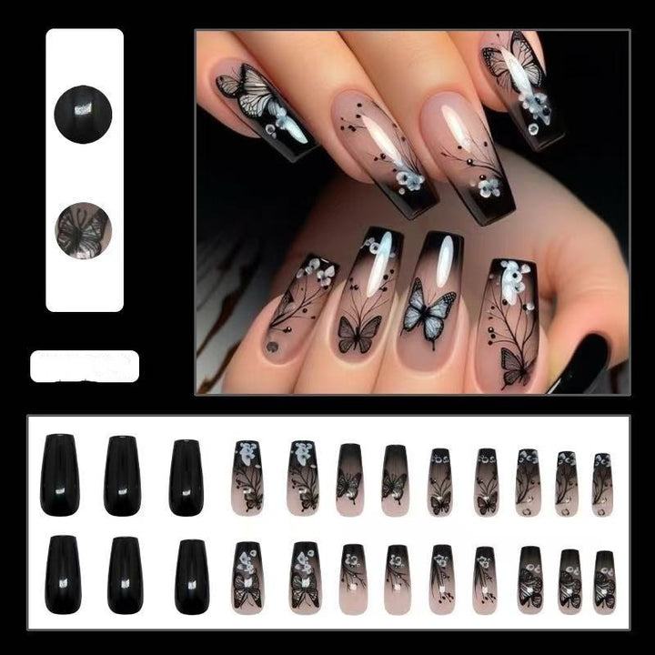 Artful Nail Set with Butterfly Design Kalsten