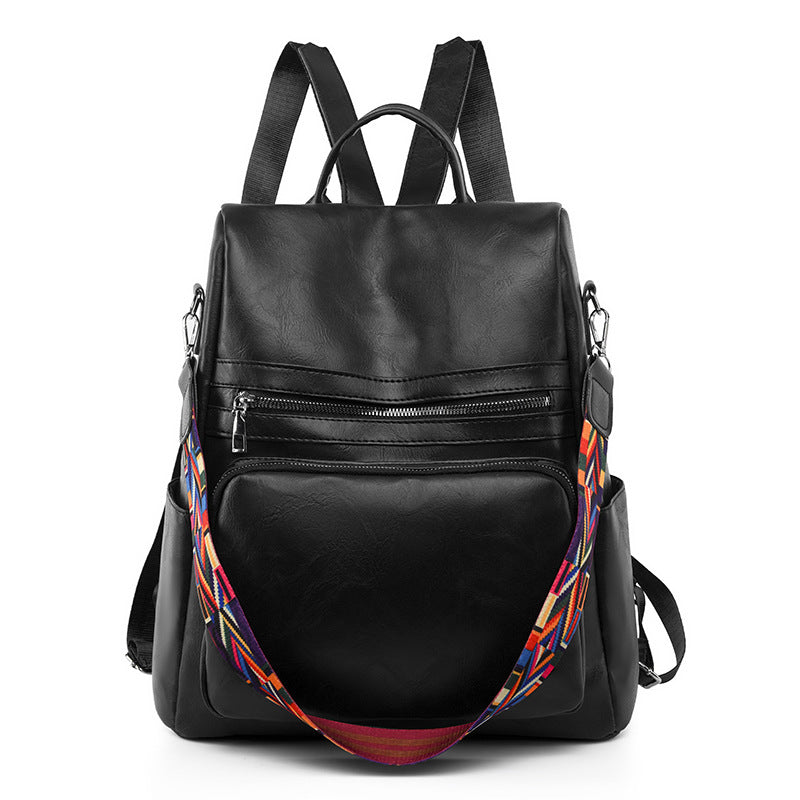 Stylish Versatile Leather Backpack