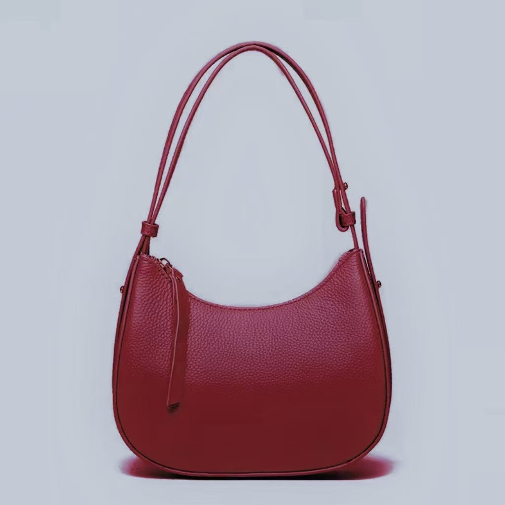Stylish Pebbled Leather Hobo Bag Kalsten