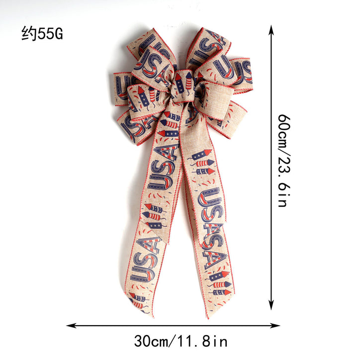 Unisex decorative bow made of ribbon with long ribbons for door and wall Kalsten