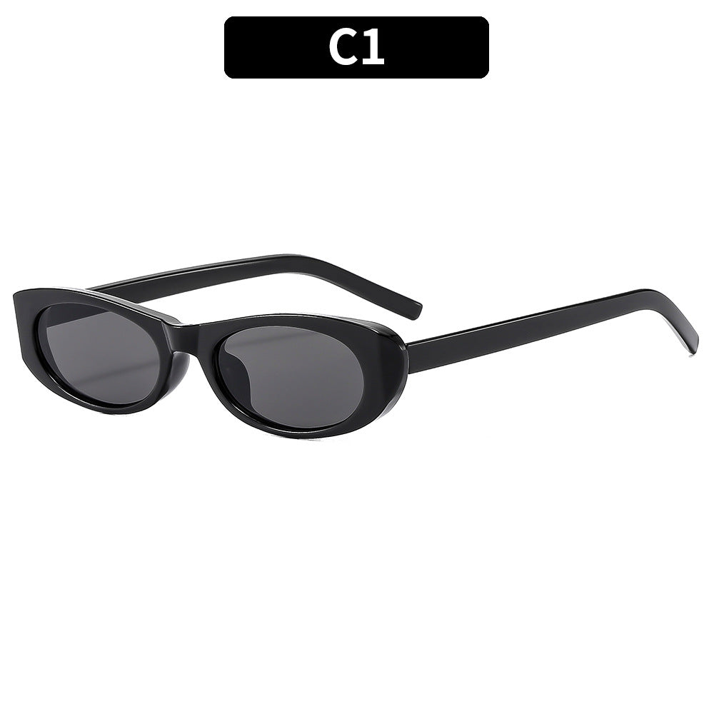 Fashionable Vintage-Inspired Oval Sunglasses