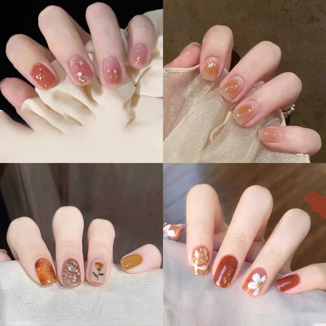 Artistic nail decoration with glitter details Kalsten