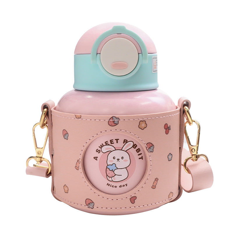 Women’s insulated drinking bottle with playful animal design and practical carrying bag Kalsten