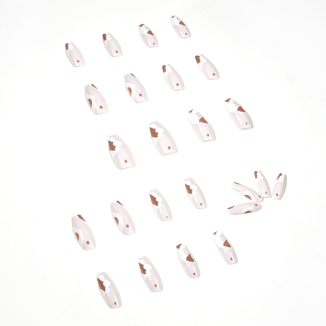 Artistic acrylic nails with trendy design Kalsten