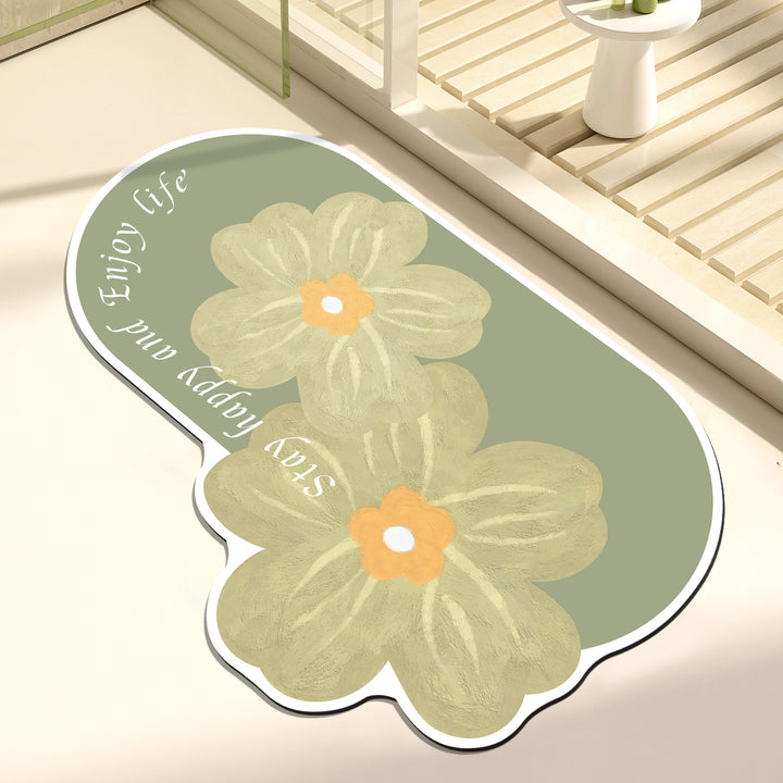 Artistic Floral Decorative Mat