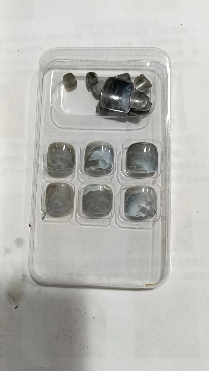Marble Effect Press-On Nail Set Kalsten