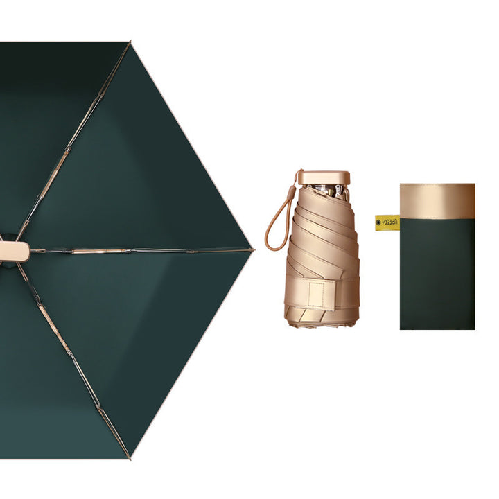 Ladies compact folding umbrella with innovative carrying system Kalsten