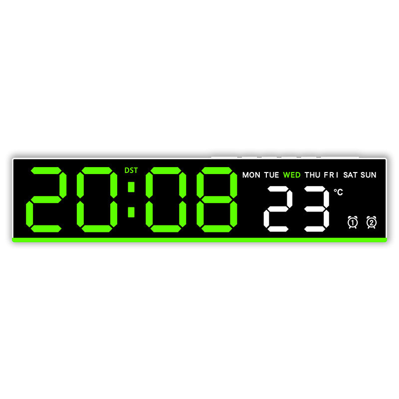 Digital clock with large LED display and temperature display Kalsten
