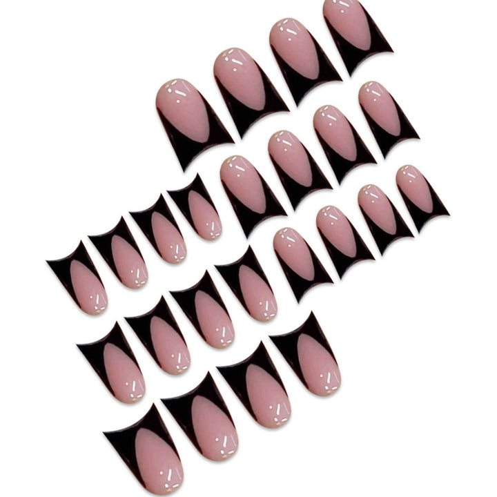 Stylish Stiletto Press-On Nails with Geometry Design Kalsten