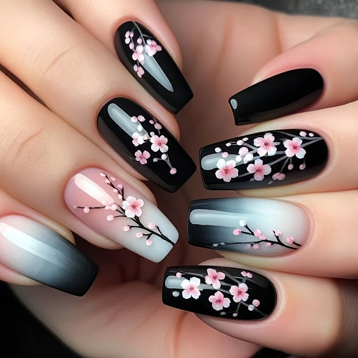 Floral Art Acrylic Nail Set Kalsten