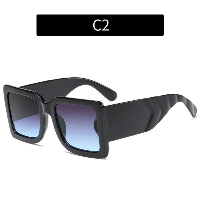 Bold Geometric Square Frame Sunglasses  1787664389