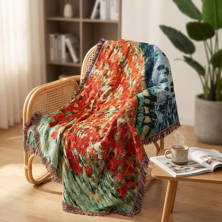 Artistic Woven Tapestry Throw Blanket