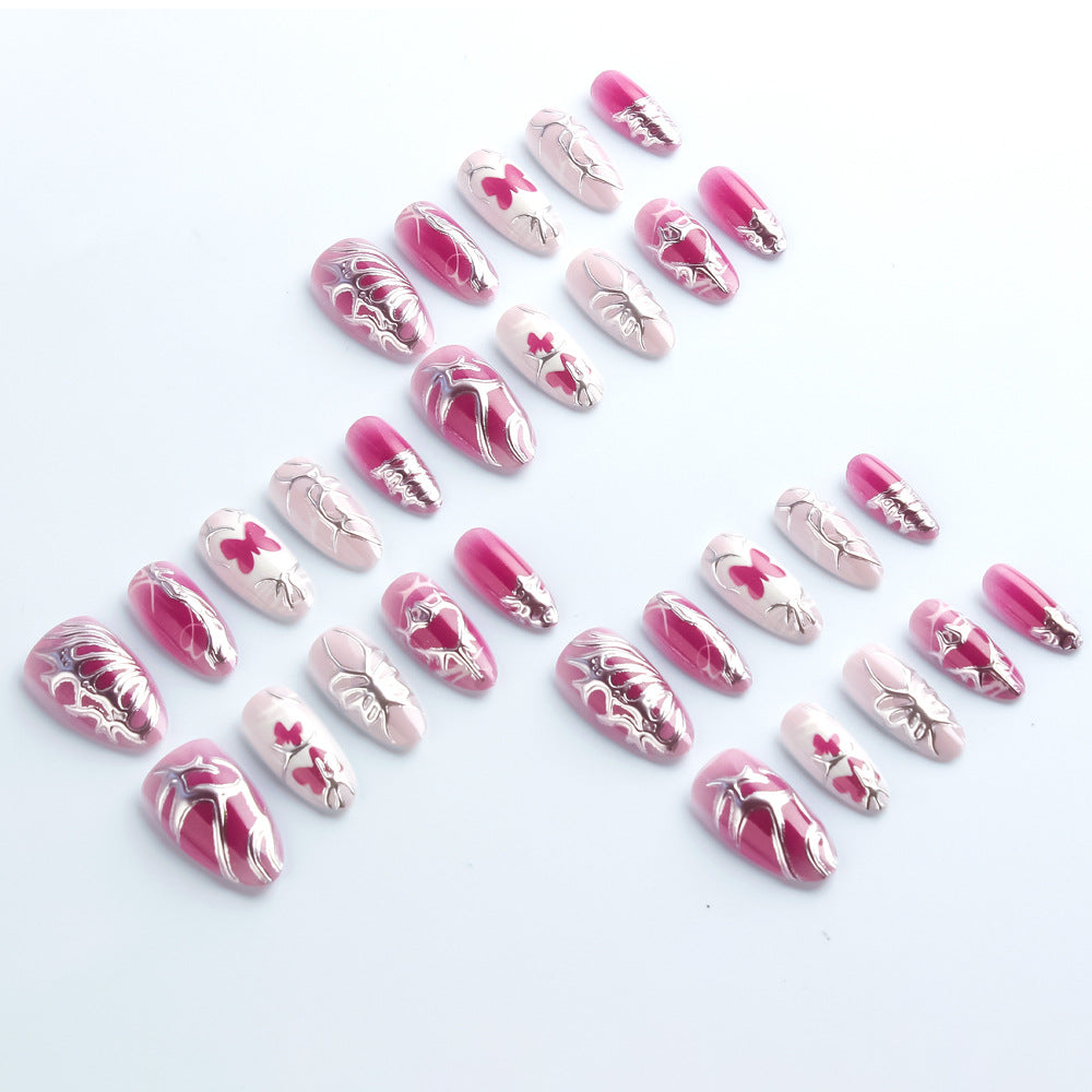 Artistic Butterfly-Themed Press-On Nails Kalsten