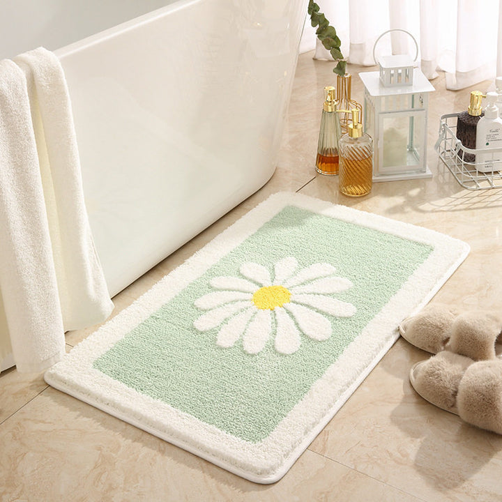 Floral Pattern Bath Rug